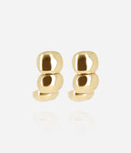 Boucles d'oreilles Caterpilar (Acier doré)