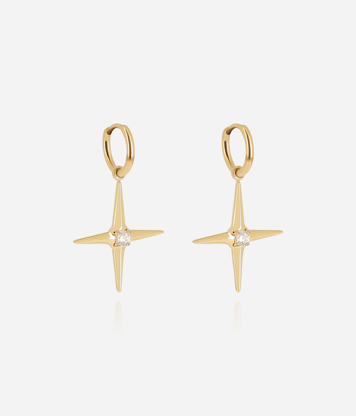 Boucles d'oreilles Isidore (Acier doré)