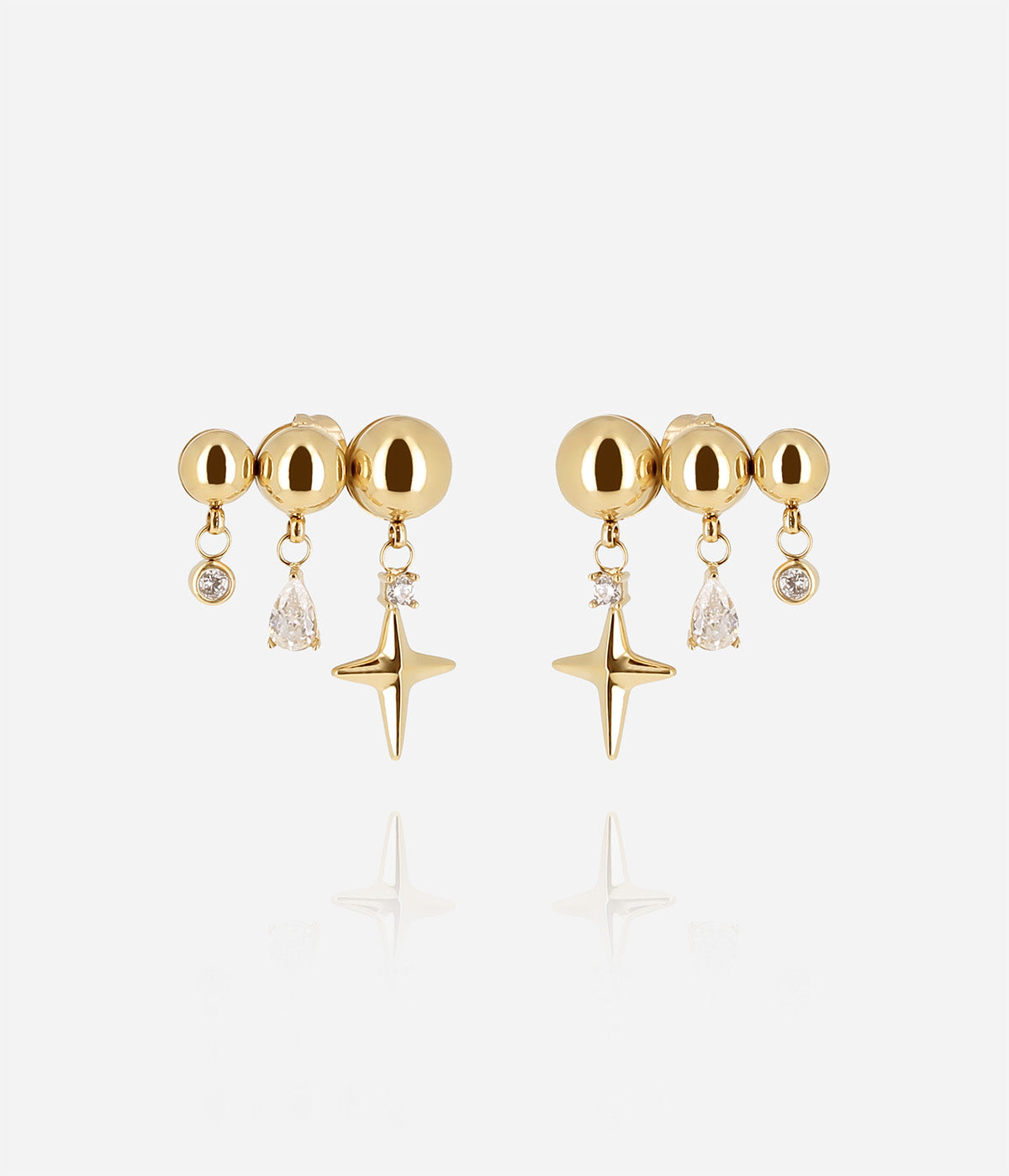 Boucles d'oreilles Aratena (Acier doré)
