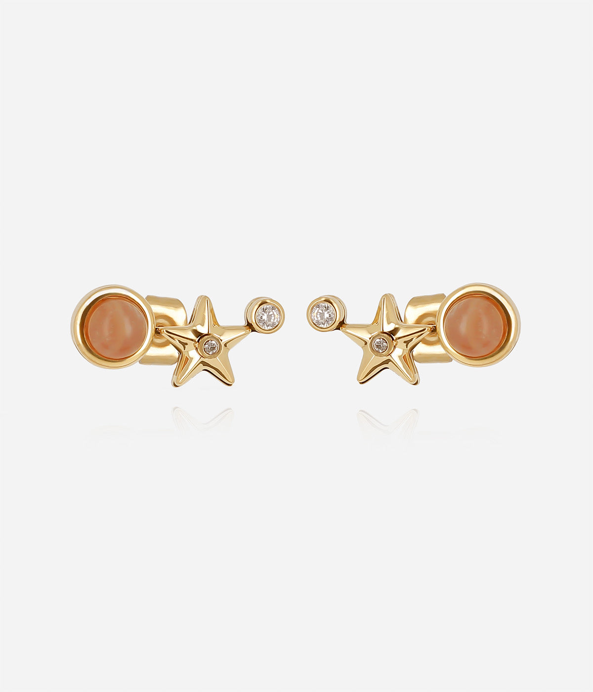 Boucles d'oreilles Enigma (Acier doré)