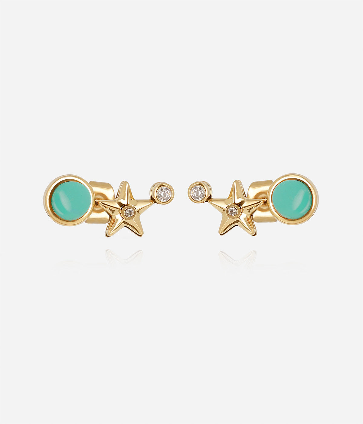 Boucles d'oreilles Enigma (Acier doré)