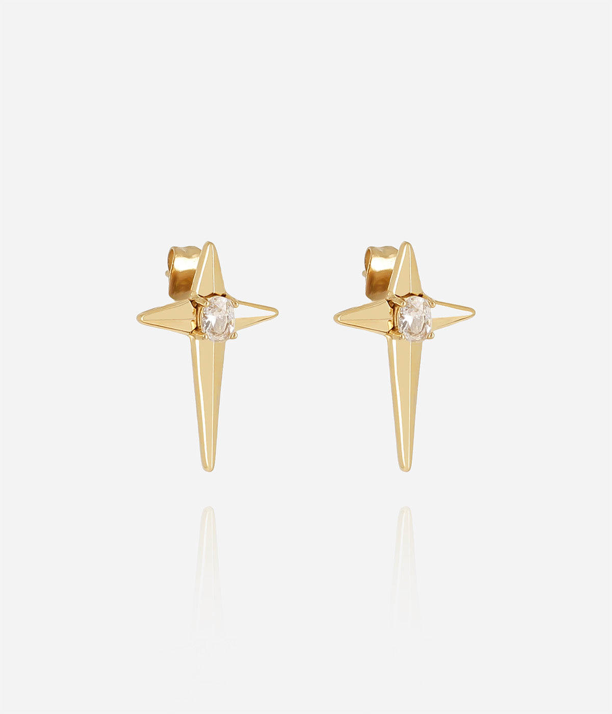 Boucles d'oreilles Sindia (Acier doré)