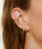 Boucles d'oreilles Sindia (Acier doré)