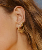 Boucles d'oreilles Messine (Acier doré)