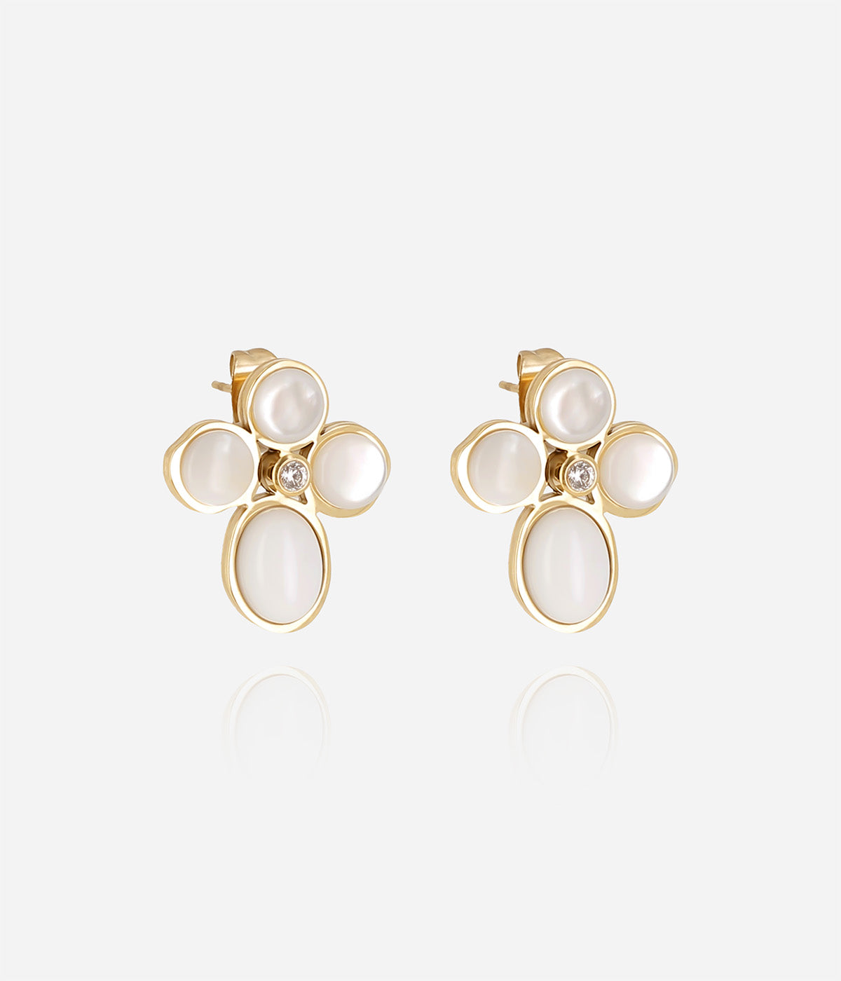 Boucles d'oreilles Bonaita (Acier doré)