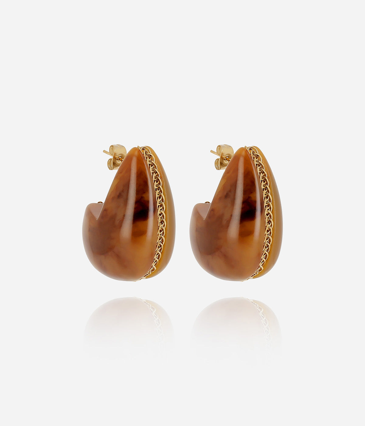 Boucles d'oreilles Dallol (Acier doré)
