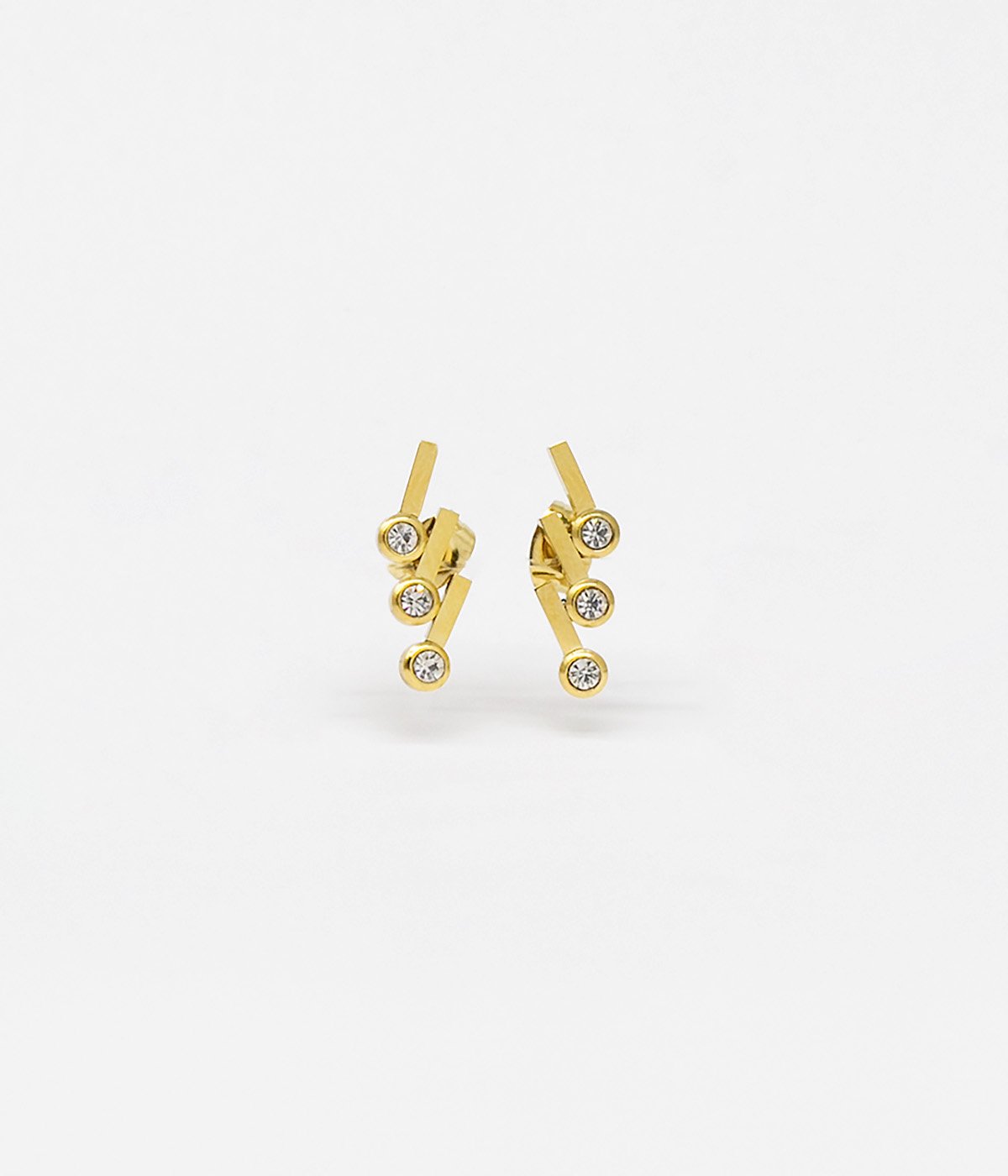 Boucles d'oreilles Arsène (Acier doré)
