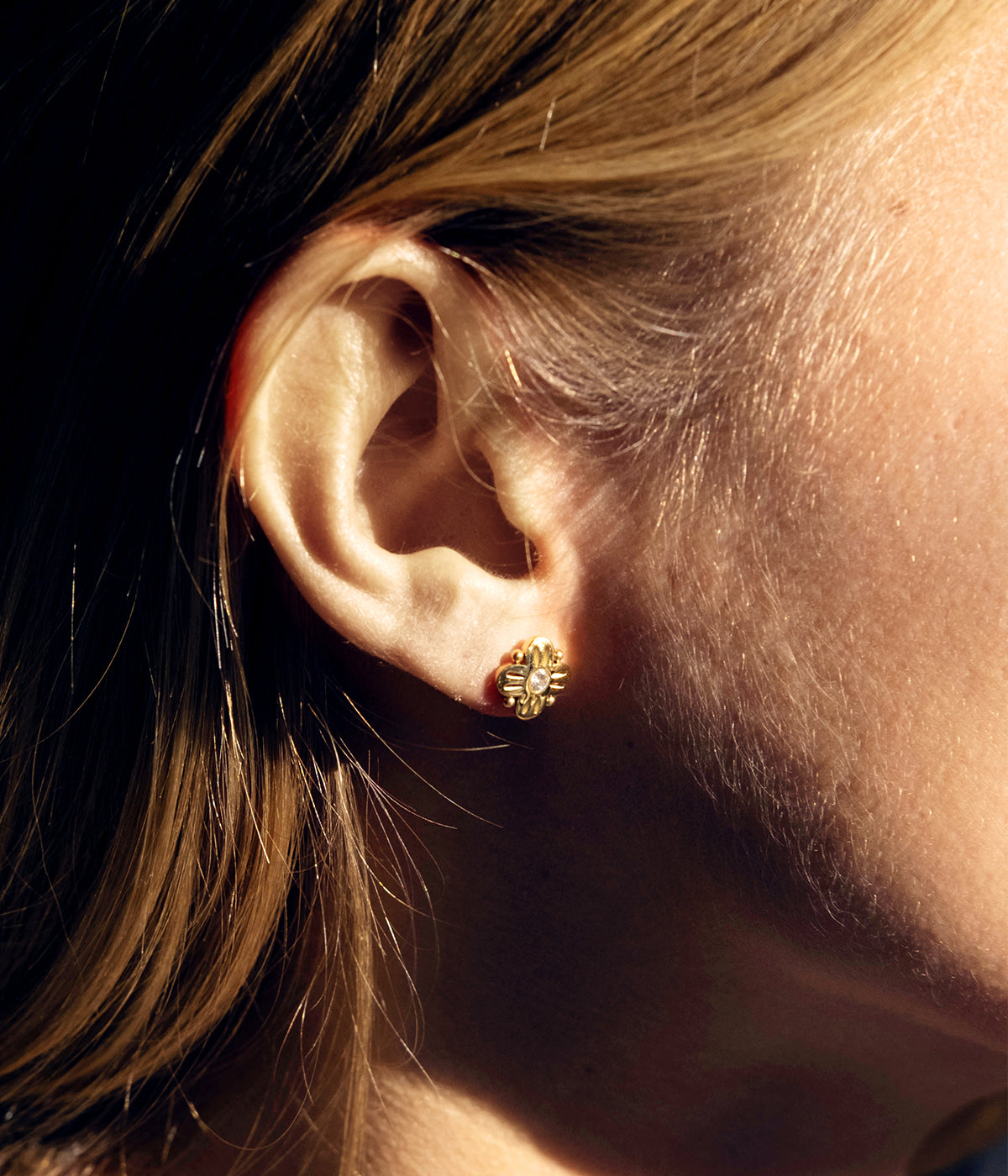 Boucles d'oreilles Pâquerette (Acier)