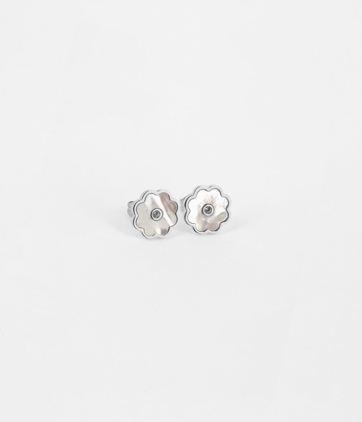 Boucles d'oreilles Fleur (Acier)