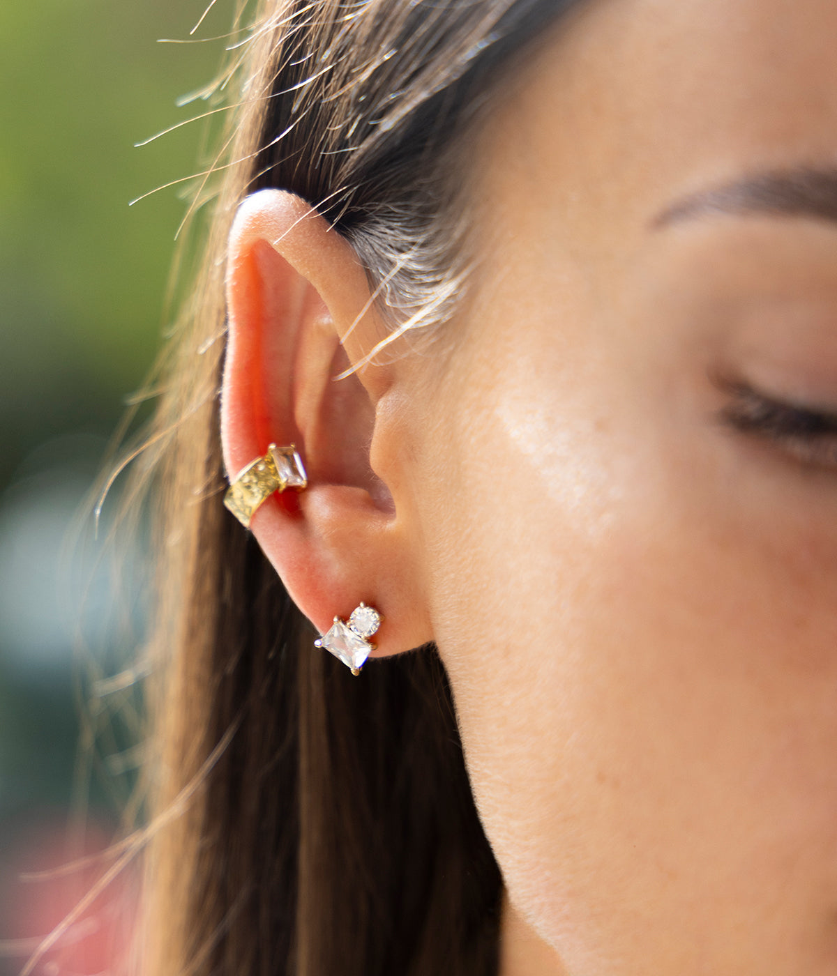 Boucles d'oreilles Enea (Acier doré)