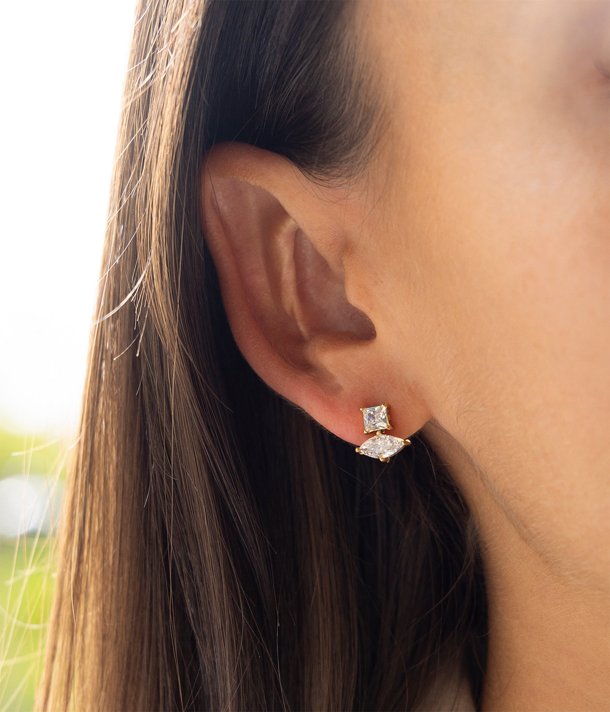 Boucles d'oreilles Ginevra (Acier doré)