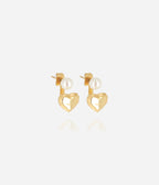 Boucles d'oreilles Cénora (Acier doré)