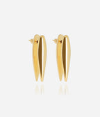 Boucles d'oreilles Pluma (Acier doré)