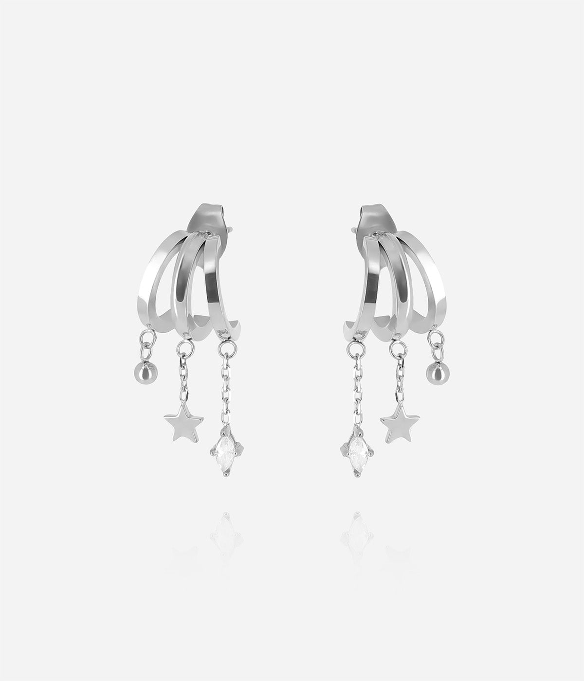 Boucles d'oreilles Abril (Acier)