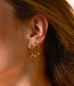 Boucles d'oreilles Abril (Acier doré)