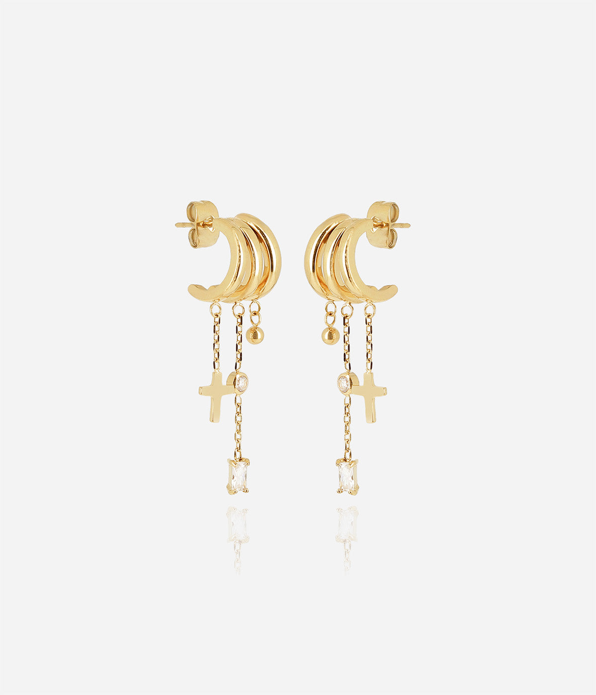 Boucles d'oreilles Susana (Acier doré)