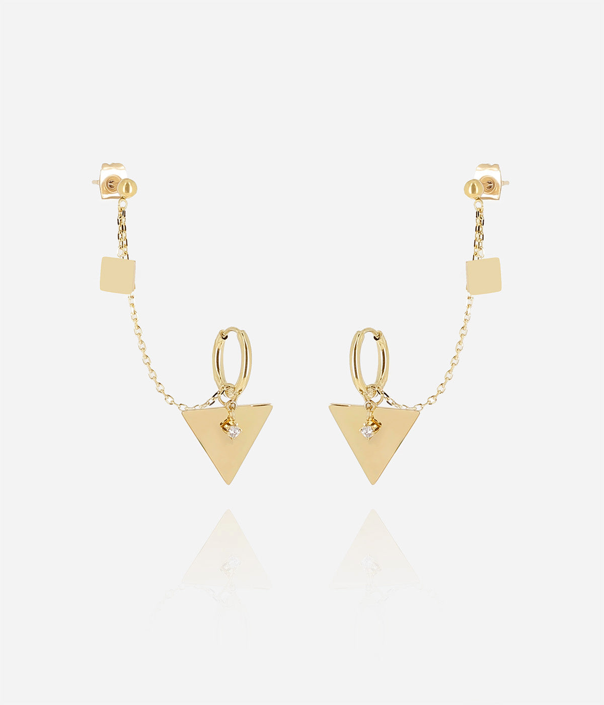 Boucles d'oreilles Banra (Acier doré)