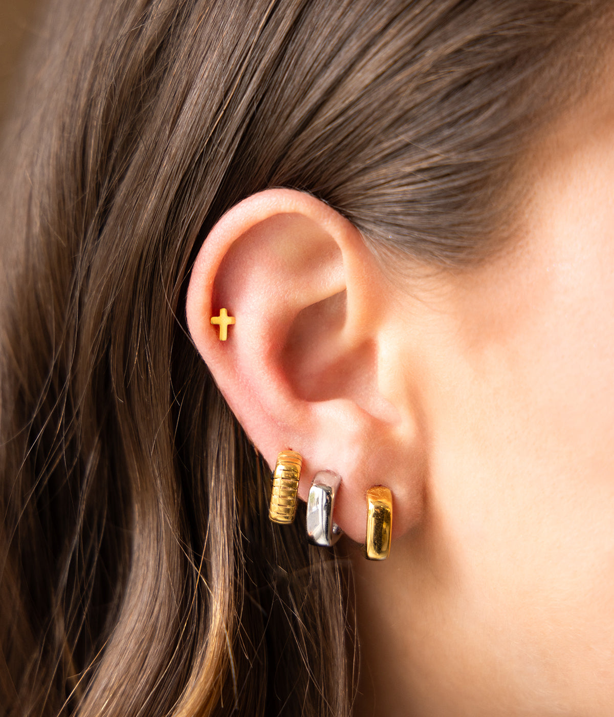 Piercing Boston (Acier doré)