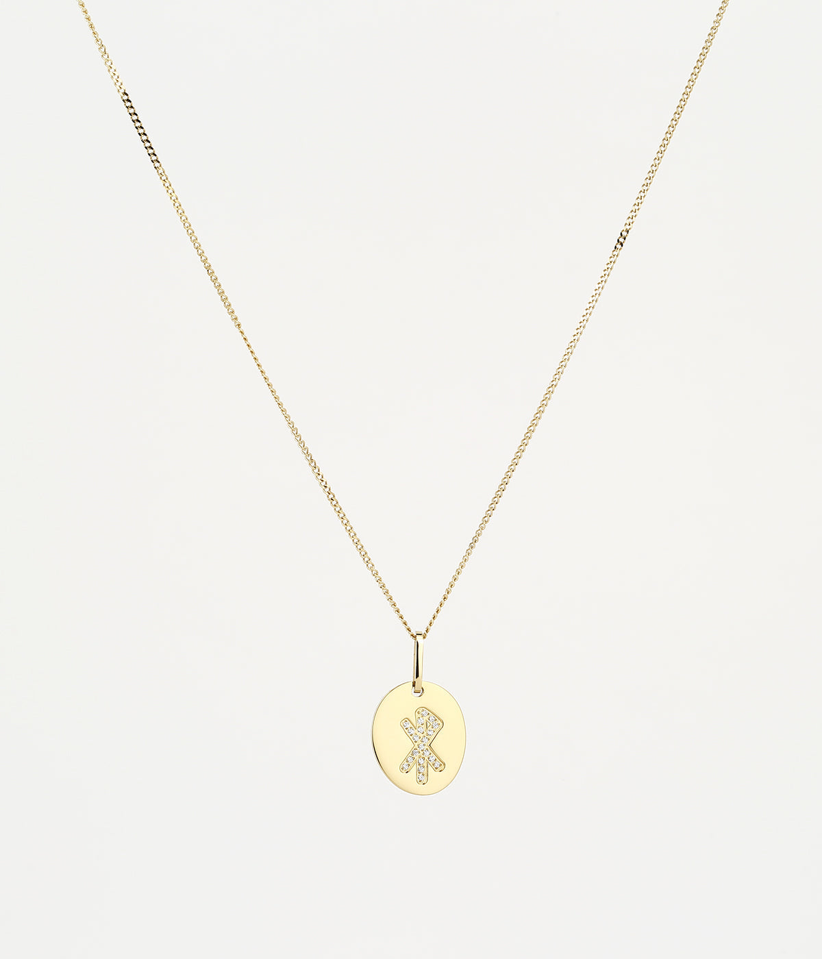 Collier Rune Amour (Acier doré)