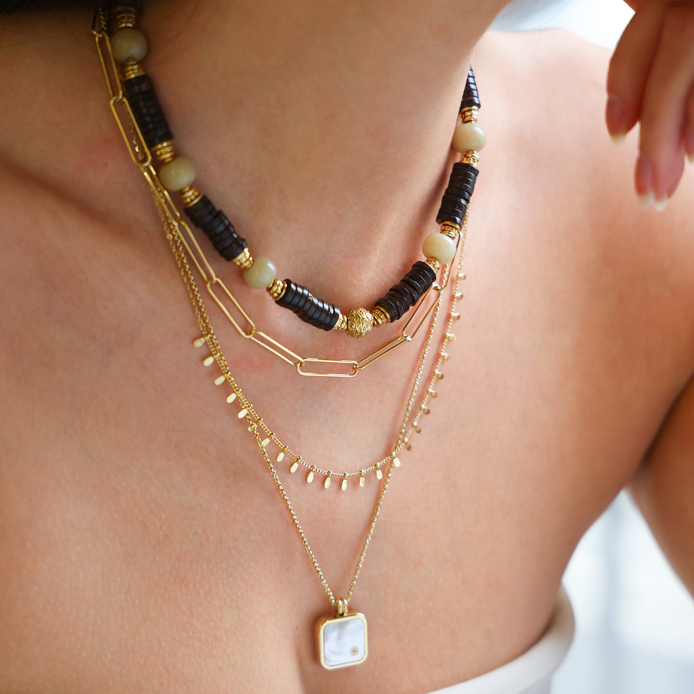 Collier Ava (Acier doré)