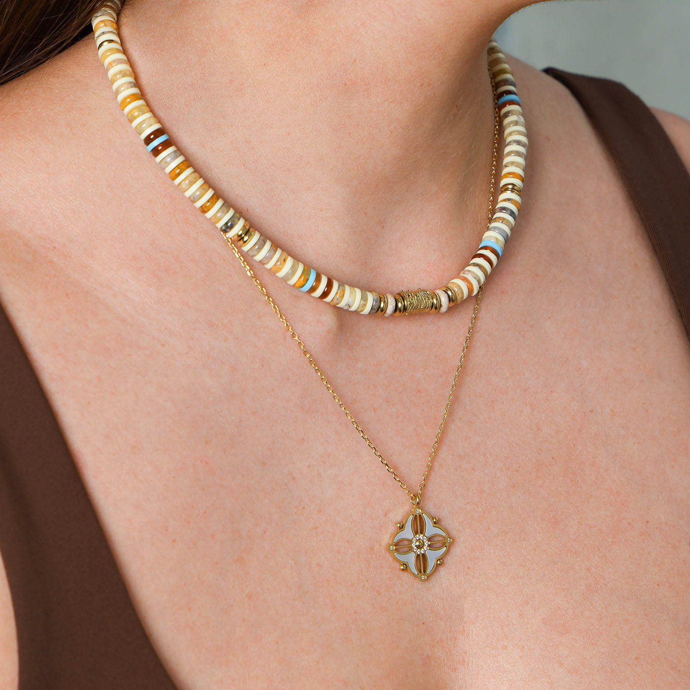 Collier Zitah (Acier doré)