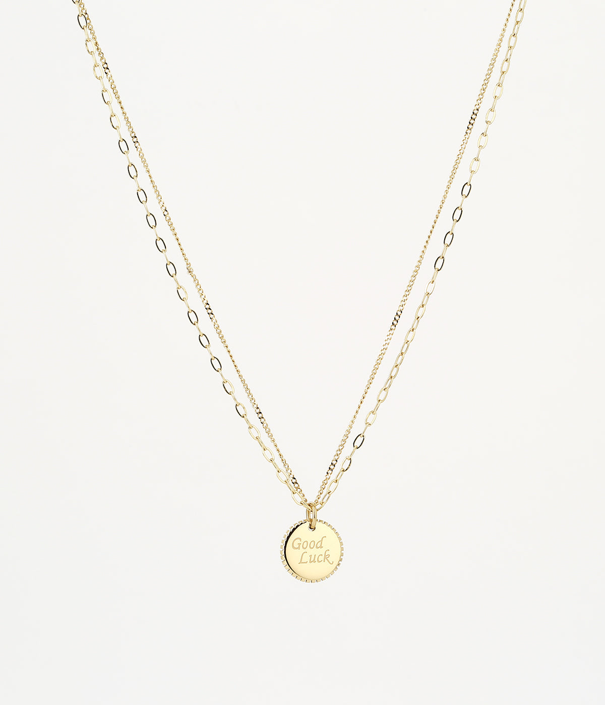 Collier Good Luck (Acier doré)