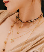 Collier Pâquerette (Acier doré)