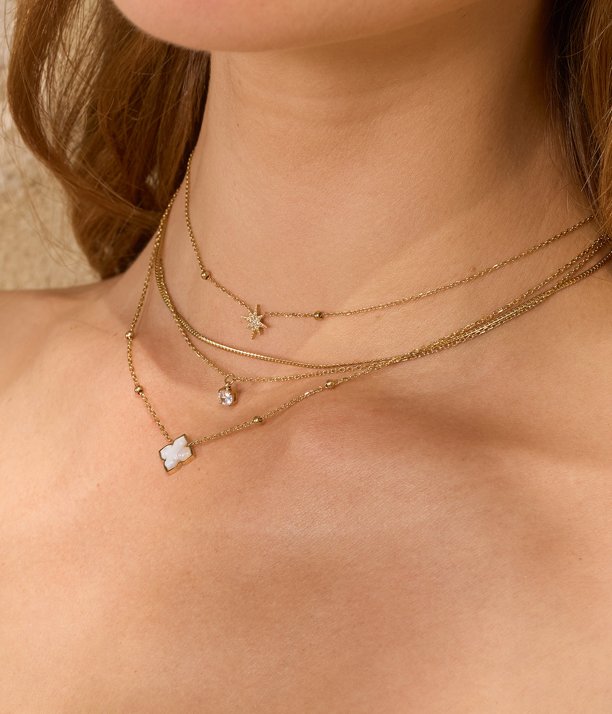 Collier Newton (Acier doré)