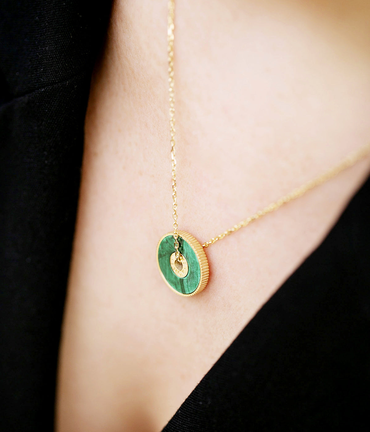 Collier Luck Love (Acier doré)