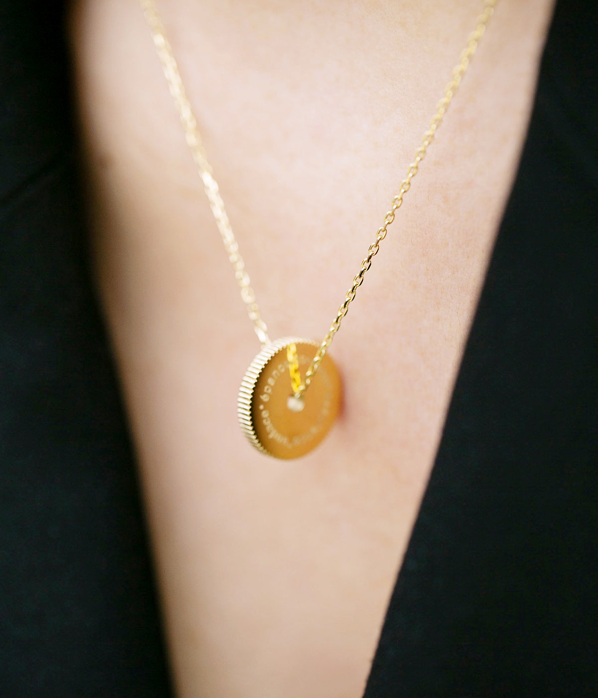 Collier Luck Love (Acier doré)