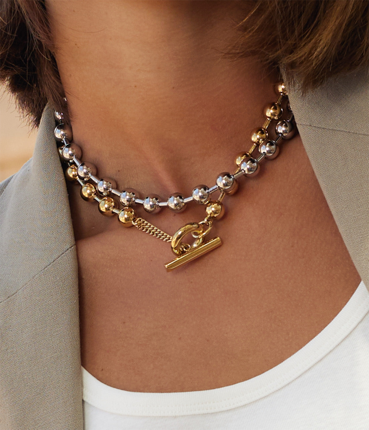 Collier Numa (Acier doré)