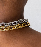 Collier Ecume (Acier doré)