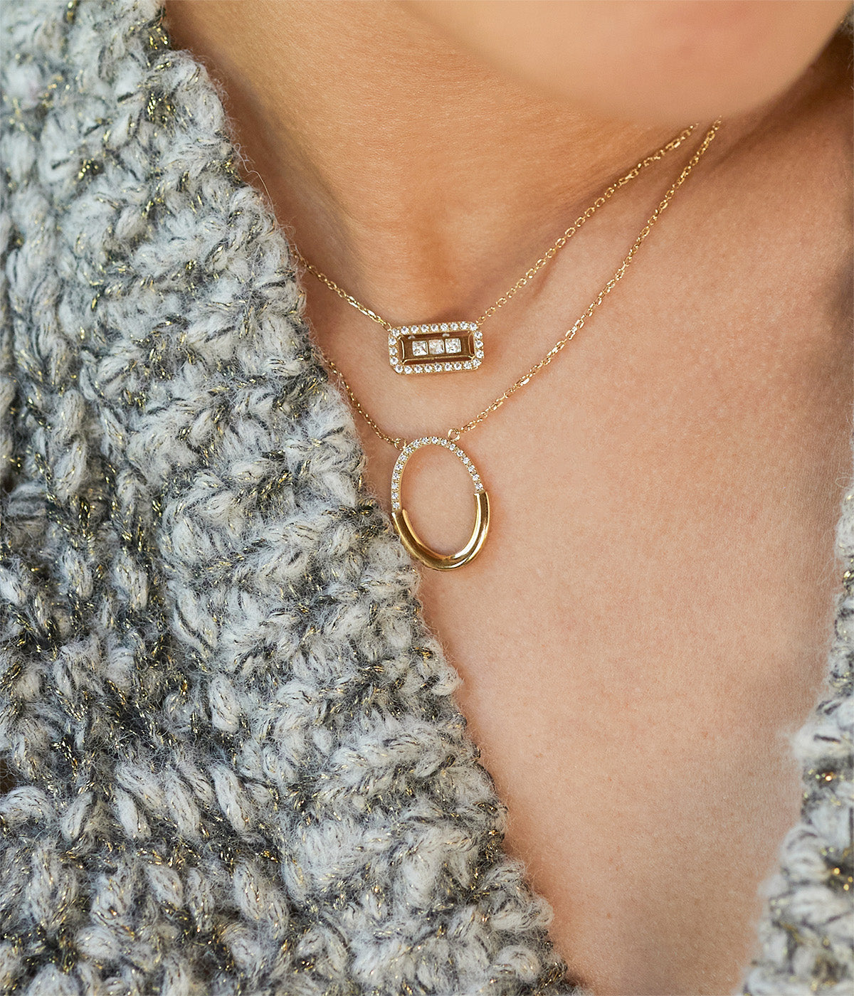Collier Cléophée (Acier doré)