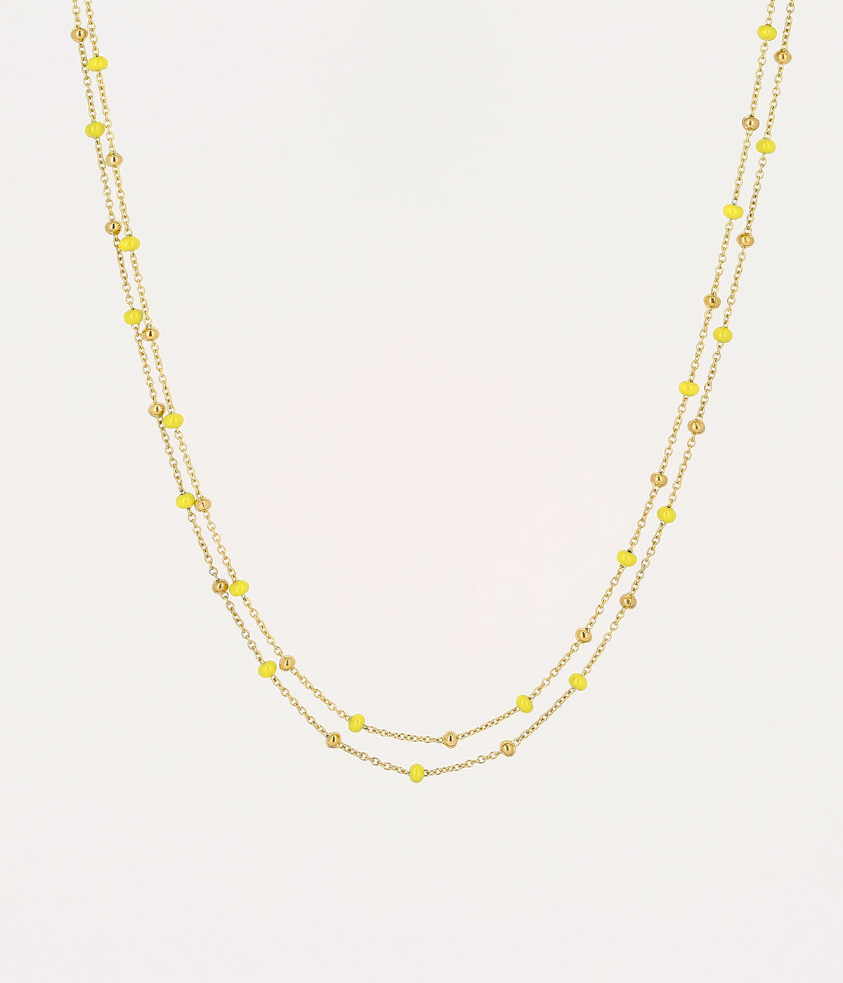 Collier Billes (Acier doré)