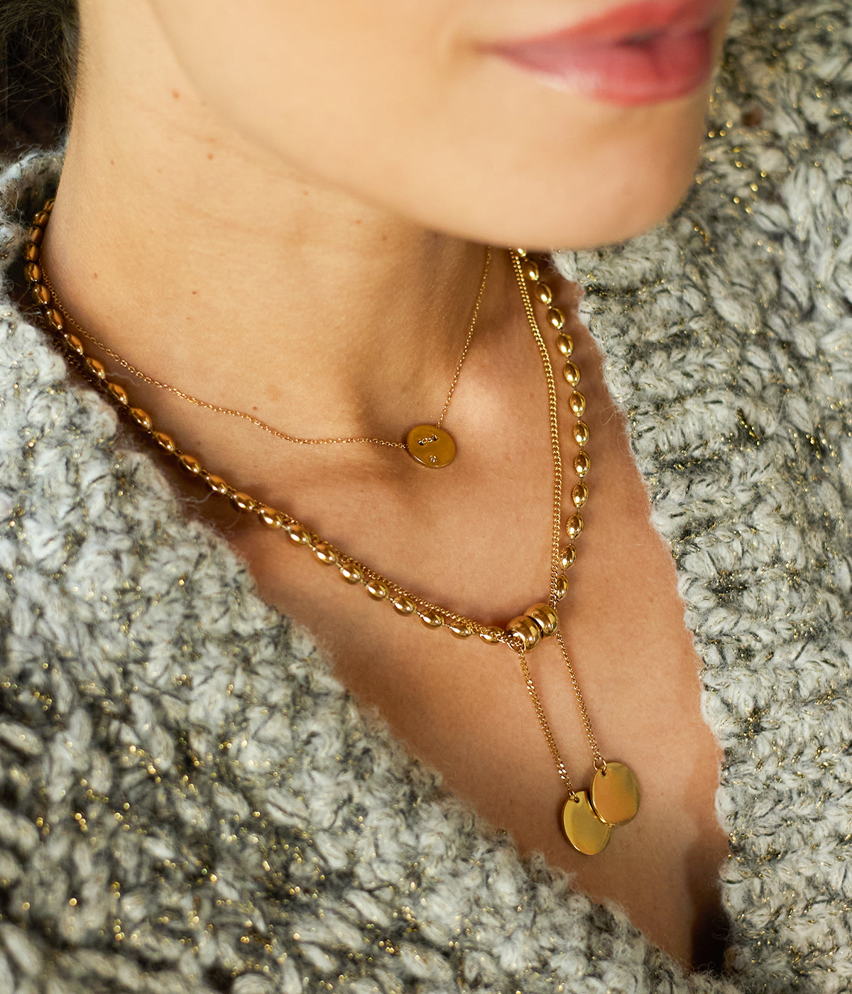 Collier Rumi (Acier doré)