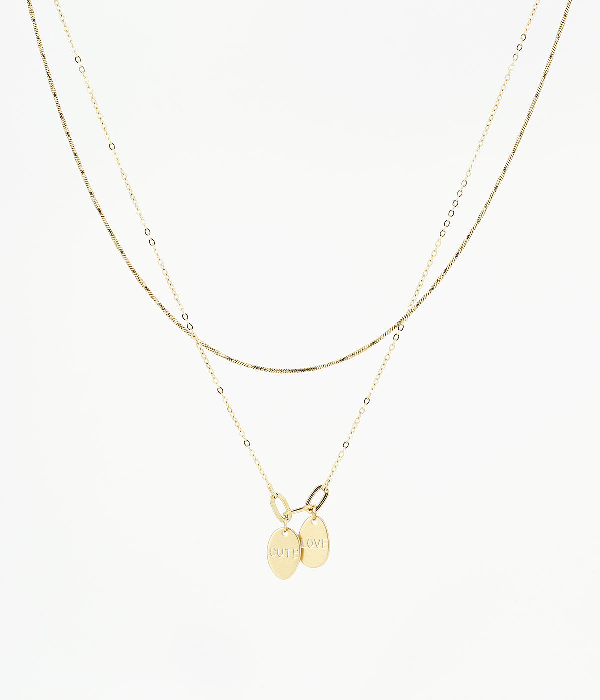 Collier Cuty Love (Acier doré)
