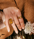 Bague Elijah (Acier doré)