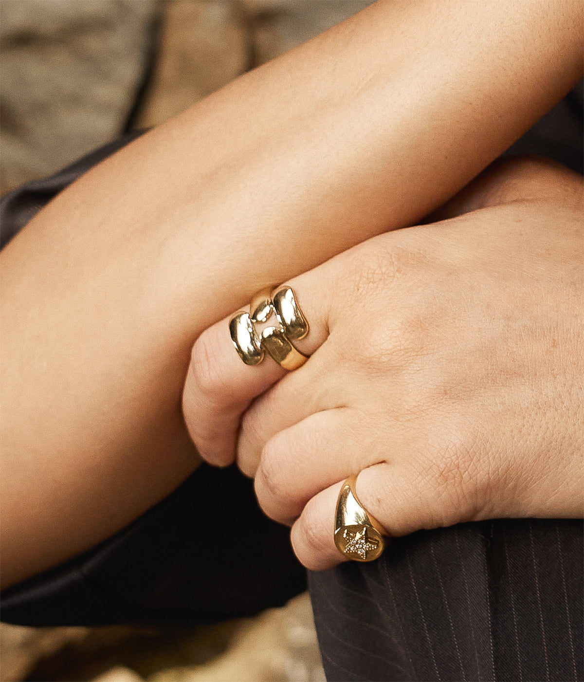 Bague Runica (Acier doré)