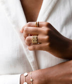 Bague Bayard (Acier doré)