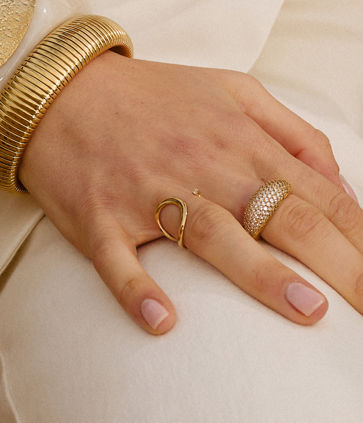 Bague Ottava (Acier doré)
