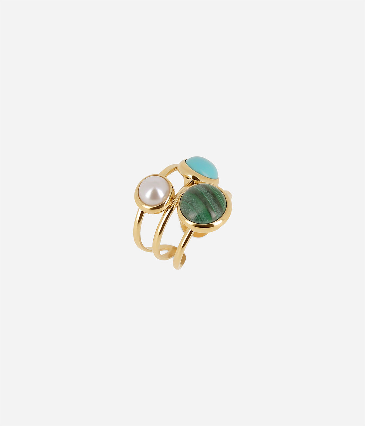 Bague Gobi (Acier doré)