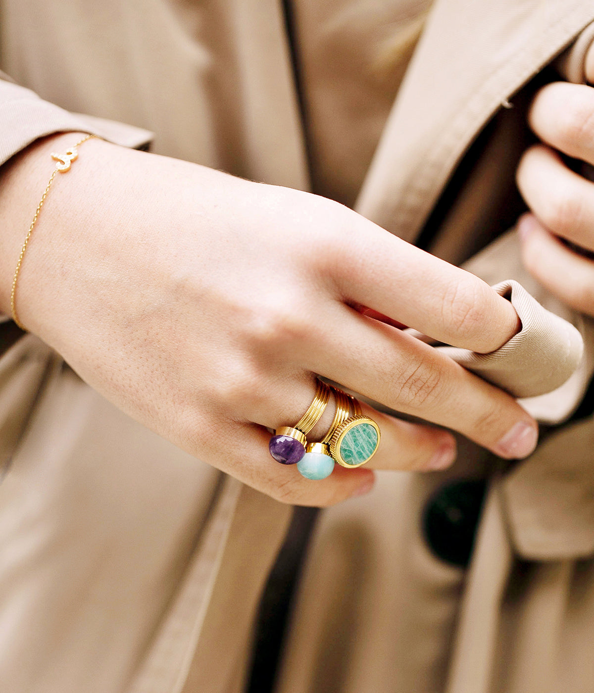 Bague Vino (Acier doré)
