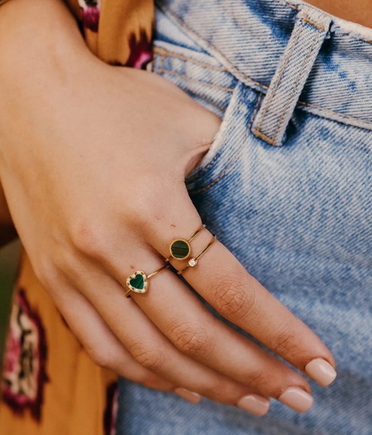Bague Bulle (Acier doré)