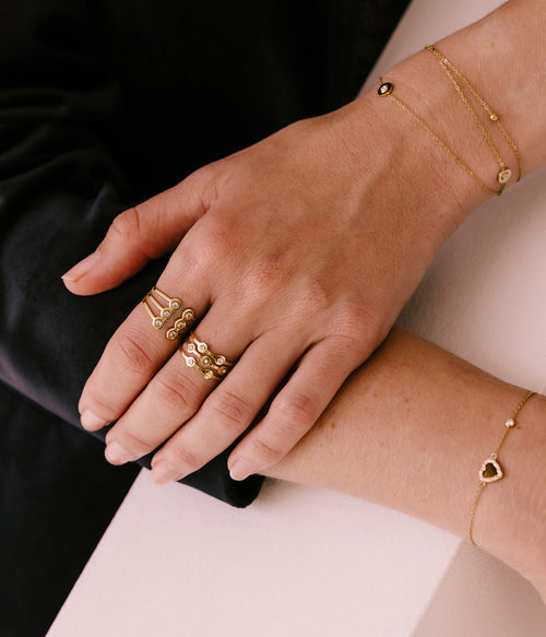 Bague Bellezza (Acier doré)