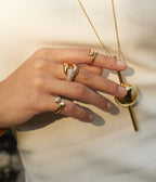 Bague Daruma (Acier doré)