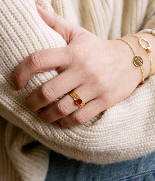Bague Bold (Acier doré)