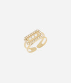 Bague Cléophée (Acier doré)