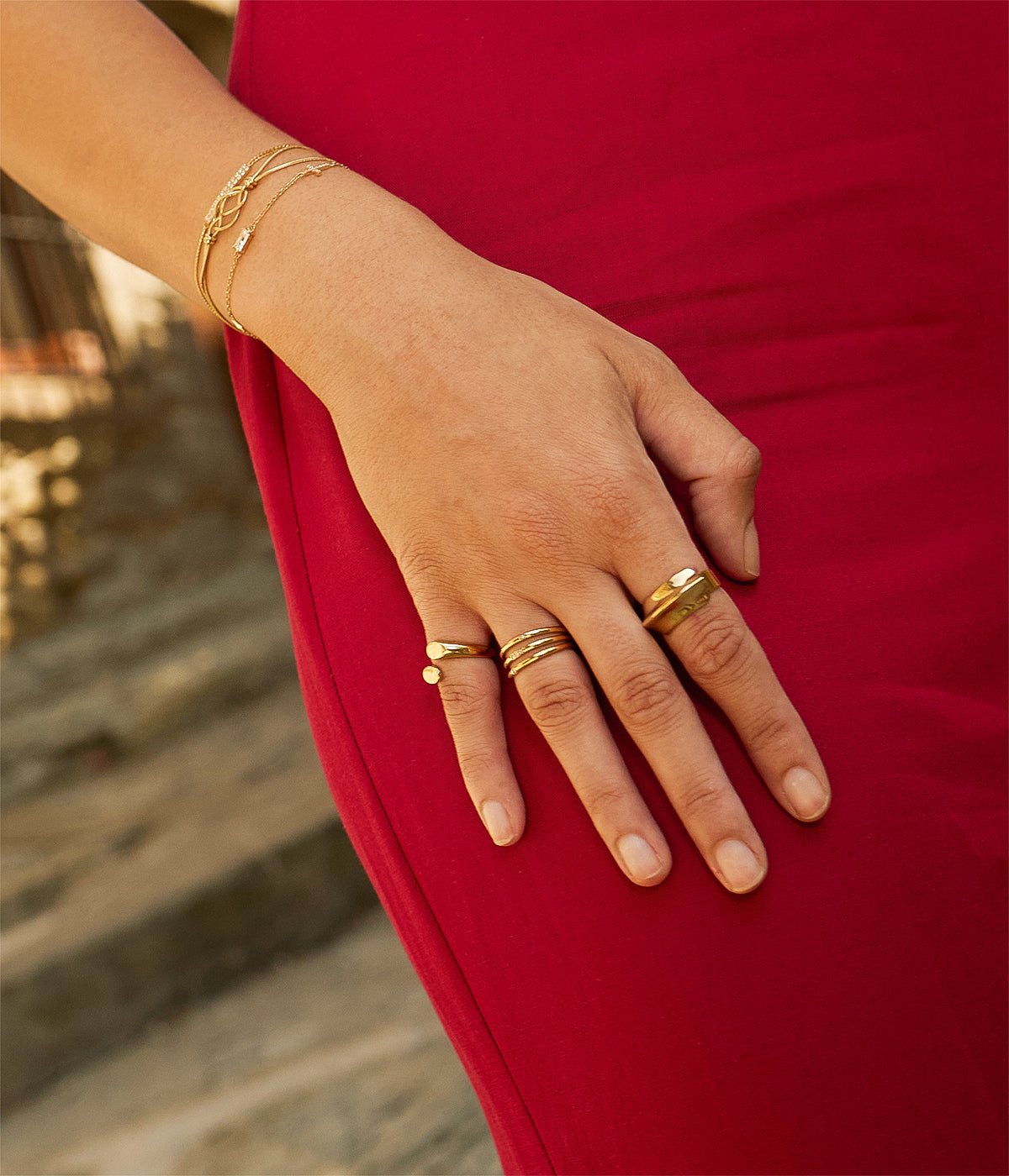 Bague Lucci (Acier doré)