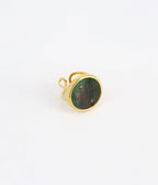 Bague Button (Acier doré)