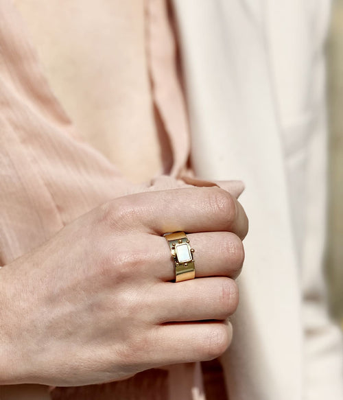 Bague Enid (Acier doré)